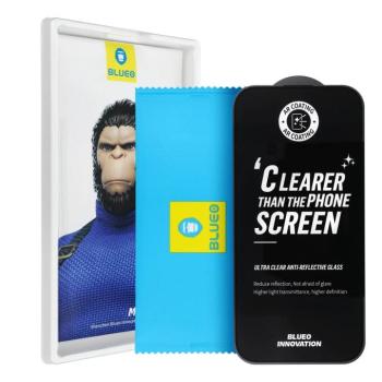 BlueO Mr. Monkey Glass Strong Premium AR tükröződésmentes edzett üveg fekete szegéllyel iPhone 17 Pro kép