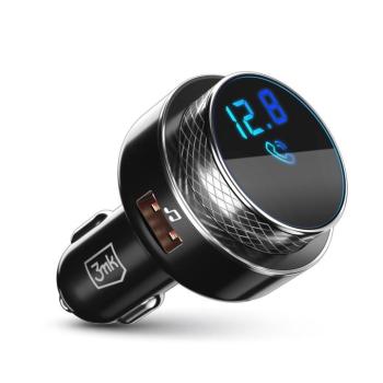 Bluetooth FM transmitter, 2xUSB, TF kártyaolvasó, QC3.0, LED kijelző, fekete, 3mk kép