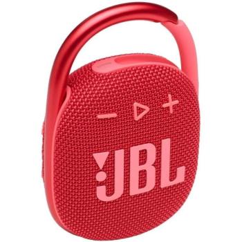 Bluetooth hordozható hangszóró, 5W, v5.1, felakasztható, vízálló, JBL Clip 4, piros kép