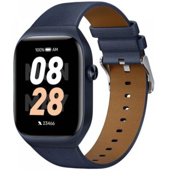 Bluetooth okosóra, szilikon szíj, fémház, v5.3, AMOLED kijelző, aktivitás és egészség mérő, vízálló, Mibro Watch T2, sötétkék, gyári kép