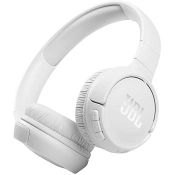 Bluetooth sztereó fejhallgató, v5.0, Multipoint, mikrofon, funkció gomb, hangerő szabályzó, összecsukható, JBL Tune 510, fehér kép