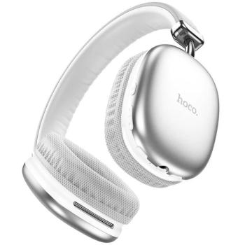 Bluetooth sztereó fejhallgató, v5.3, mikrofon, 3.5mm, funkció gomb, hangerő szabályzó, TF kártyaolvasó, összecsukható, teleszkópos fejpánt, Hoco W35, ezüst kép