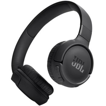 Bluetooth sztereó fejhallgató, v5.3, Multipoint, mikrofon, funkció gomb, hangerő szabályzó, összecsukható, teleszkópos fejpánt, JBL Tune 520BT, fekete kép