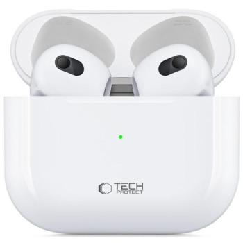 Bluetooth sztereó fülhallgató, TWS, töltőtok, zajszűrővel, érintés vezérlés, vízálló, TP Ultraboost Core, fehér kép