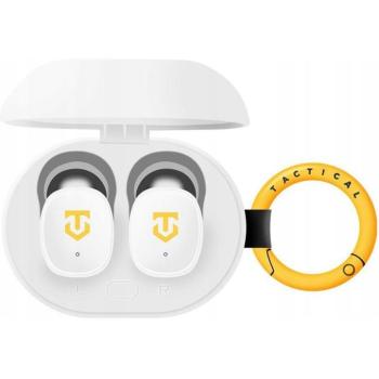 Bluetooth sztereó fülhallgató, v5.4, TWS, töltőtok, érintés vezérlés, vízálló, Tactical StrikePods Bug, fehér kép