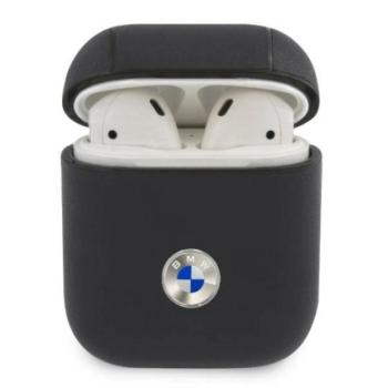 BMW BMA2SSLNA AirPods 1/2 tok Tengerészkék Geniune bőr ezüst logó kép