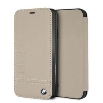 BMW BMFLBKI61LLST iPhone Xr bézs/szürke könyvtok logóval kép