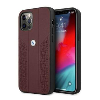 BMW BMHCP12LRSPPR iPhone 12 Pro Max 6,7&quot; piros bőr Curve perforált keménytok kép
