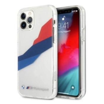 BMW BMHCP12LSKTGT iPhone 12 Pro Max 6,7&quot; átlátszó Motorsport Tricolor keménytok kép