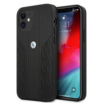 BMW BMHCP12SRSPPPK iPhone 12 mini 5,4&quot; fekete bőr Curve perforált keménytok kép