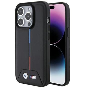 BMW BMHCP15L22PVTK iPhone 15 Pro 6.1&quot; fekete keménytok steppelt trikolór kép