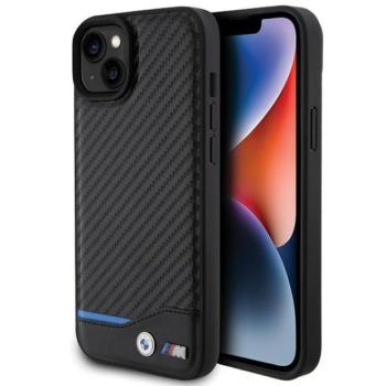 BMW BMHCP15M22NBCK iPhone 15 Plus / 14 Plus 6.7&quot; fekete bőr Carbon tok kép