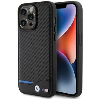 BMW BMHCP15X22NBCK iPhone 15 Pro Max 6.7&quot; fekete bőr Carbon tok kép
