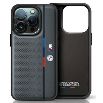 BMW BMHCP16L23PUPVA M Perforated Tricolor Detail Line tok iPhone 16 Pro - antracitszürke kép