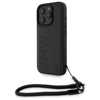 BMW BMHCP16X23RMRLK Signature Leather Wordmark keménytok iPhone 16 Pro Max - fekete kép