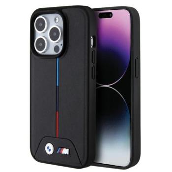 BMW BMHMP15L22PVTK iPhone 15 Pro 6.1&quot; fekete keménytok steppelt trikolor MagSafe kép