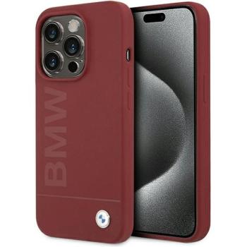 BMW BMHMP15LSLBLBLRE iPhone 15 Pro 6.1&quot; piros keménytok szilikon Big Logo MagSafe nagy logóval kép