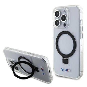 BMW BMHMP15LURST iPhone 15 Pro 6.1&quot; átlátszó keménytok gyűrűs állvány M Collection MagSafe kép