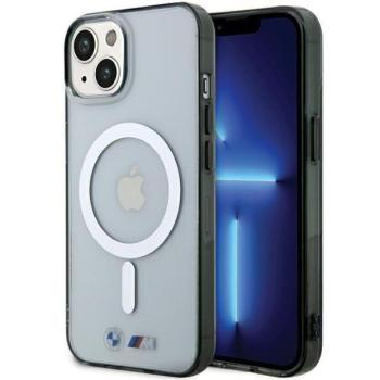 BMW BMHMP15SHCRS iPhone 15 6.1&quot; átlátszó keménytok Ezüst gyűrű MagSafe kép