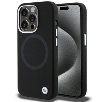BMW BMHMP15XSILBK2 iPhone 15 Pro Max 6.7&quot; fekete Signature folyékony Silicone MagSafe szignatúra tok kép