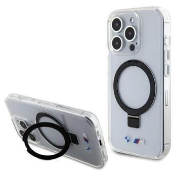 BMW BMHMP15XURST iPhone 15 Pro Max 6.7&quot; átlátszó keménytok gyűrűs állvánnyal M Collection MagSafe kép