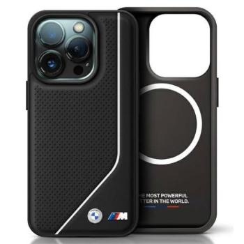 BMW BMHMP16L23PUCPK M Perforated Twisted Line MagSafe tok iPhone 16 Pro - fekete kép