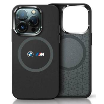 BMW BMHMP16S23SROK M Silicone Printed Ring MagSafe-kompatibilis keménytok iPhone 16 - fekete kép