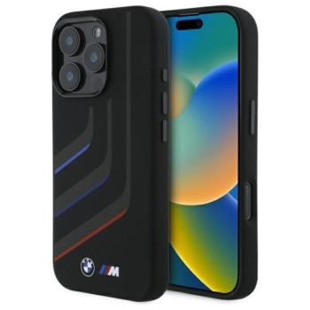 BMW BMHMP16X23SLIK Silicone Turning Lines MagSafe-kompatibilis keménytok iPhone 16 Pro Max - fekete kép