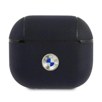 BMW Geniune Leather Silver Logo Apple AirPods 3 szilikon tok, kék kép