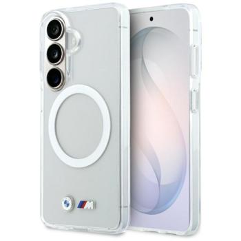 BMW IML Shockproof Metal LogoSamsung Galaxy S26 MagSafe hátlap tok, átlátszó-fehér kép