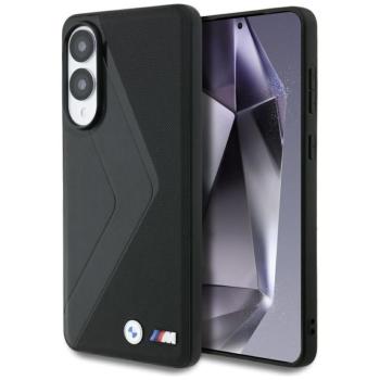 BMW Leather Oversized Stripes Samsung Galaxy S25 Edge bőr MagSafe hátlap tok, fekete kép