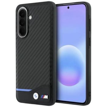BMW M Carbon Samsung Galaxy A57 tok kameravédő peremmel, karbon minta, fekete kép