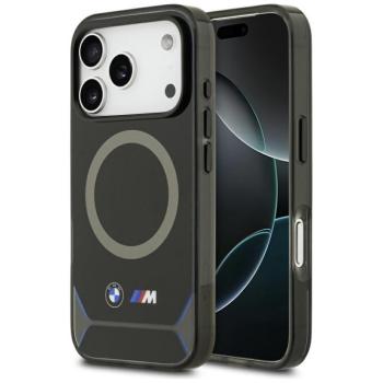 BMW M IML Metal Buttons &amp; Logo Apple iPhone 17 Pro Max MagSafe hátlap tok, fekete-kék kép