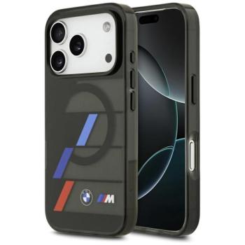 BMW M IML Metal Buttons Tricolor Lines Apple iPhone 17 Pro MagSafe hátlap tok, fekete kép