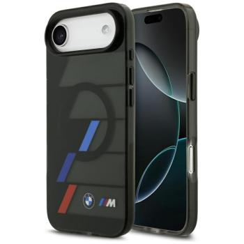 BMW M IML Metal Buttons Tricolor Lines Apple iPhone Air (2025) MagSafe hátlap tok, fekete kép