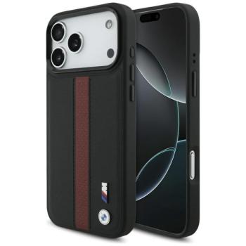 BMW M Perforated Stripe Logo Apple iPhone 17 Pro Max MagSafe hátlap tok, fekete-piros kép