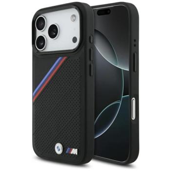 BMW M Tricolor Metal Logo Apple iPhone 17 Pro Max MagSafe hátlap tok, fekete kép