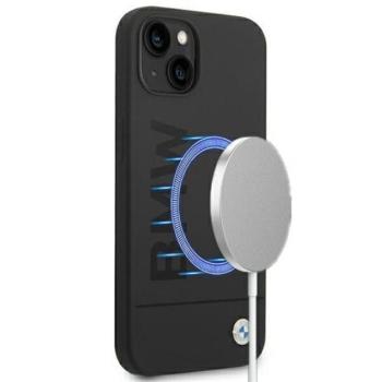 BMW Silicone Signature Logo Magsafe Apple iPhone 14 Plus hátlap tok, fekete kép