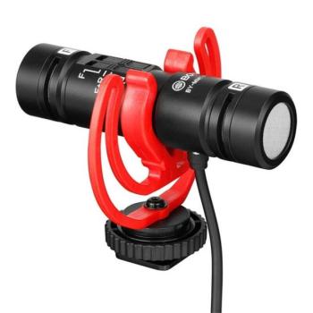 Boya BY-MM1 PRO Mini kamera mikrofon, fekete-piros kép
