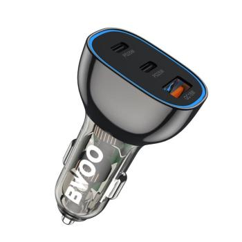BWOO BO-CC96 autós töltő 1xUSB-A és 2xUSB-C csatlakozással 68W kép