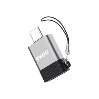 BWOO BZ-35 USB-A - USB-C adapter - szürke kép