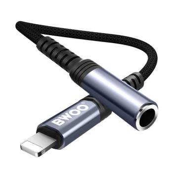 BWOO BZ48 AUX 3,5mm jack - Lightning audio adapter - fekete kép