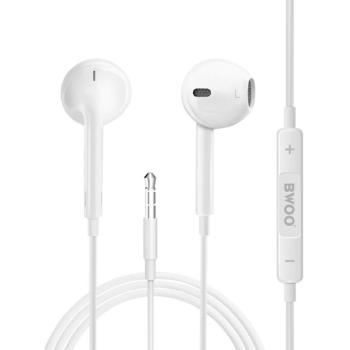 BWOO vezetékes fülhallgató 3,5 mm jack - fehér kép