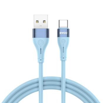 BWOO X280C Minimalist Silicone USB-A - Type-C kábel 3A 1m - kék kép