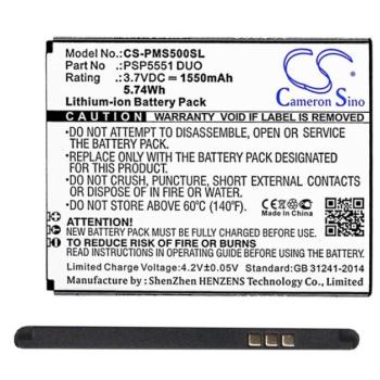 CAMERON SINO akku 1550 mAh LI-ION (PSP5551 DUO kompatibilis) Prestigio Grace S5 kép