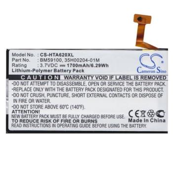 CAMERON SINO akku 1700 mAh LI-Polymer (BM59100 kompatibilis, belső akku, beépítése szakértelmet igényel) HTC 8S Windows Phone (A620e) kép