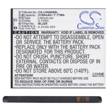 CAMERON SINO akku 2100 mAh LI-ION (BL229 kompatibilis) Lenovo A8 / A806/ A808T kép