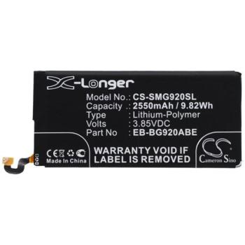 CAMERON SINO Akku 2550 mAh LI-Polymer (beépítése szakértelmet igényel. EB-BG920ABE / GH43-04413A kompatibilis) Samsung Galaxy S6 (SM-G920) kép