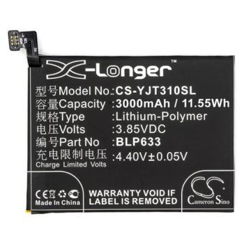 CAMERON SINO akku 3400 mAh LI-Polymer (belső akku, beépítése szakértelmet igényel, BLP633 kompatibilis) OnePlus 3 / 3T kép