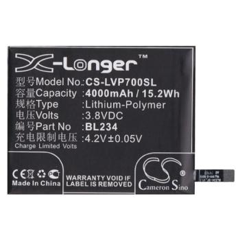 CAMERON SINO akku 4000 mAh LI-Polymer (belső akku, beépítése szakértelmet igényel, BL-234 kompatibilis) Lenovo Vibe P1m (P1ma40), Lenovo A5000 kép